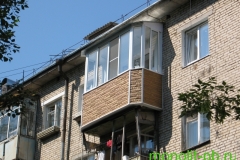 Балкон «под ключ» с увеличением по плите со скошенными углами («Евробалкон») на ул. Оружейной, г. Тула.