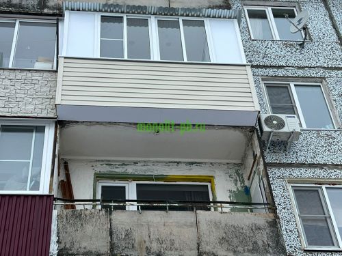 Отделка балкона в Тульской области, пос.Ленинский